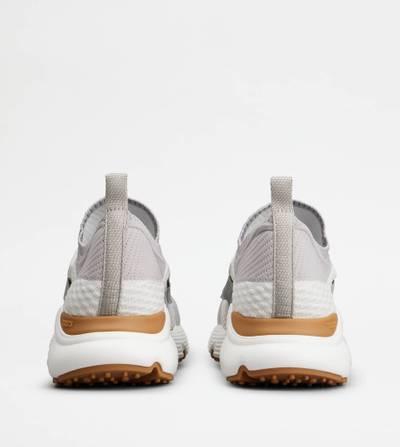 Tod's KATE SNEAKERS IN TECHNICAL FABRIC - GREY, BROWN outlook