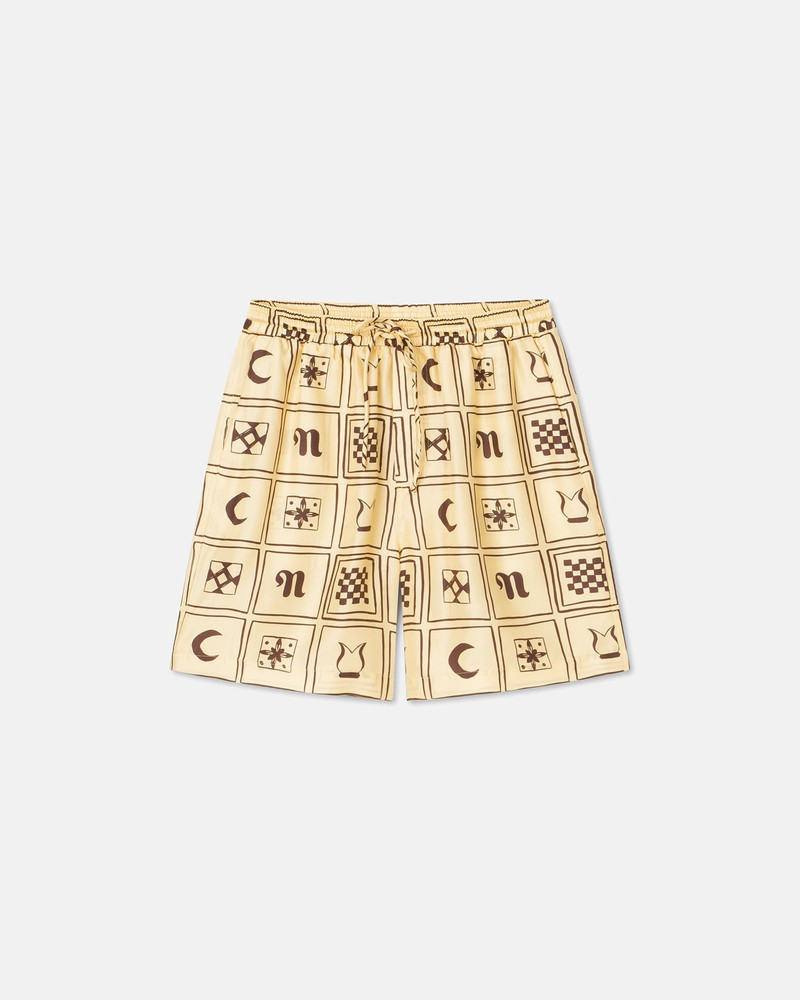 DOXXI - Printed silk-twill shorts - Apricot 1