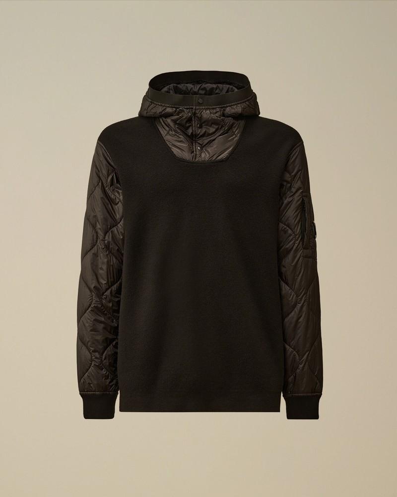 Extrafine Merino Wool Mixed Half Button Sweater 1