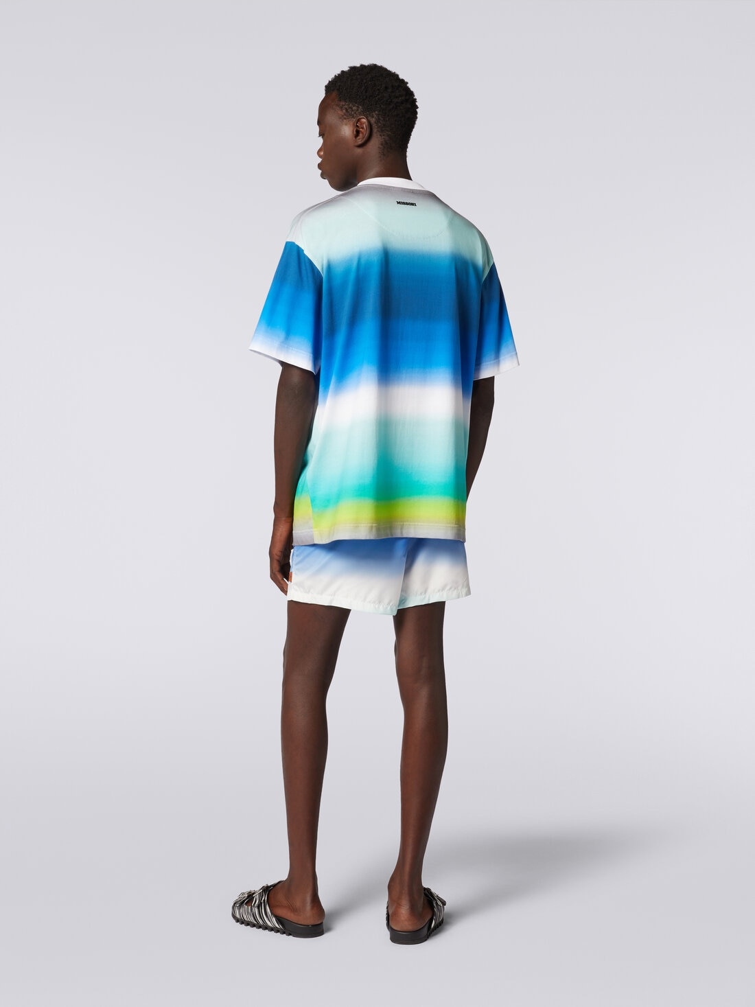 Oversized T-shirt in cotton with dégradé print - 4