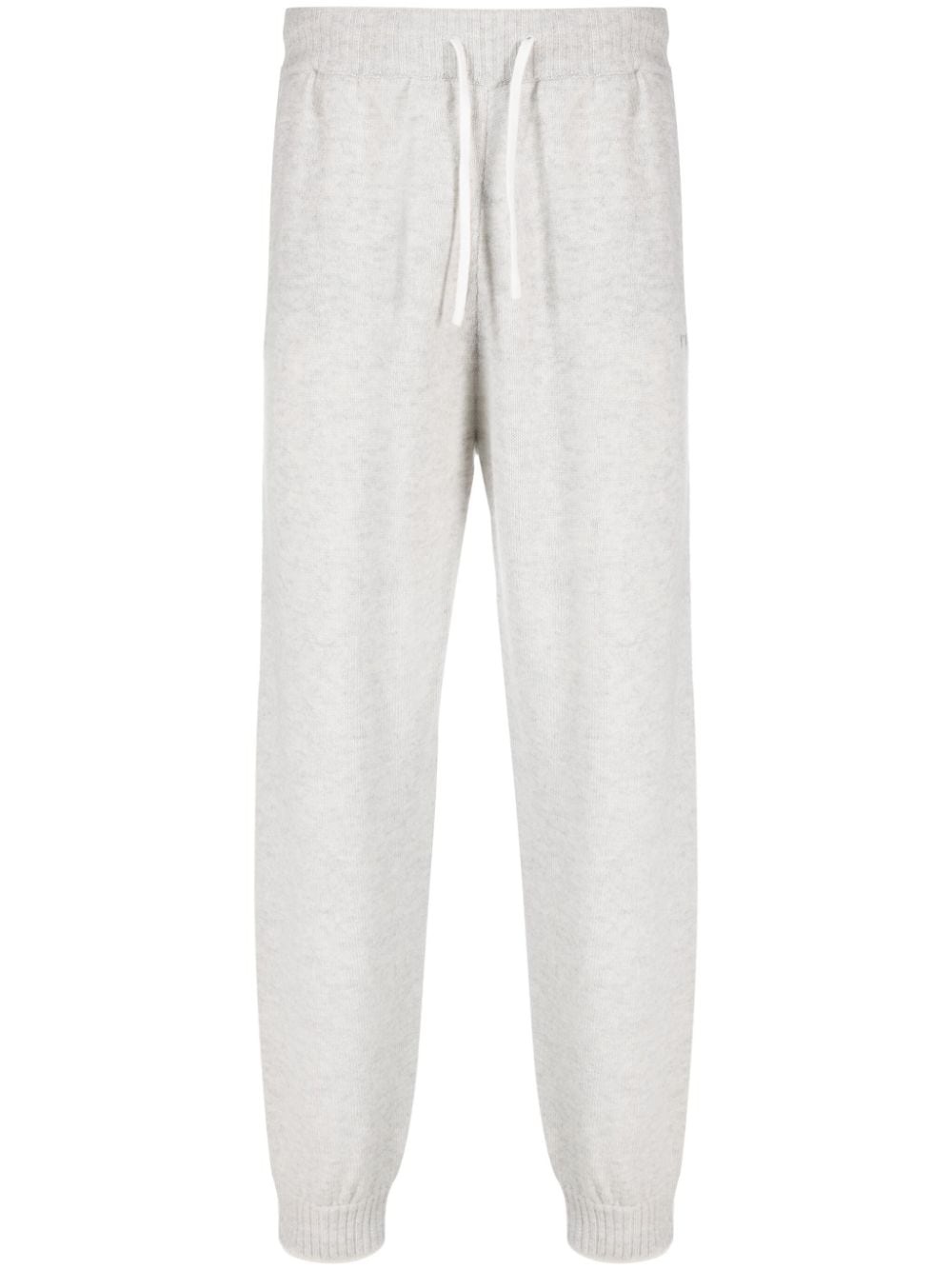 tapered knit track pants - 1