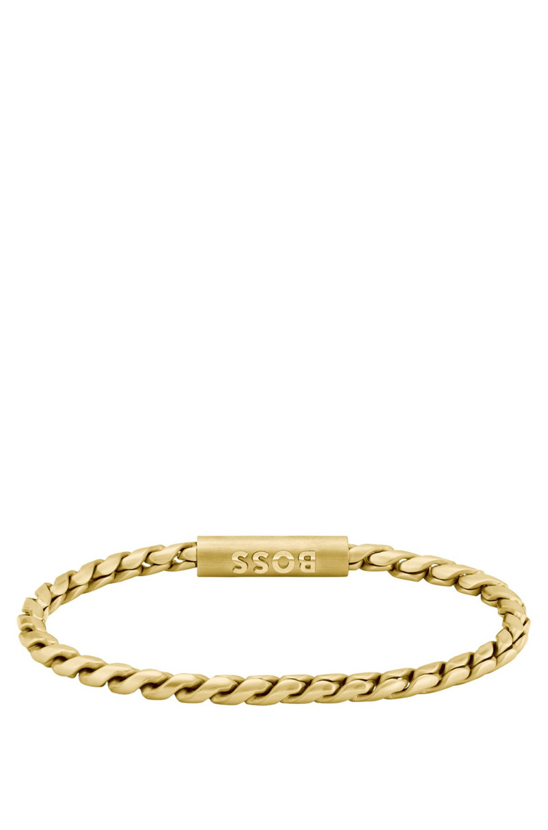 BOSS GOLD-TONE CUFF WITH BRAIDED CHAIN outlook