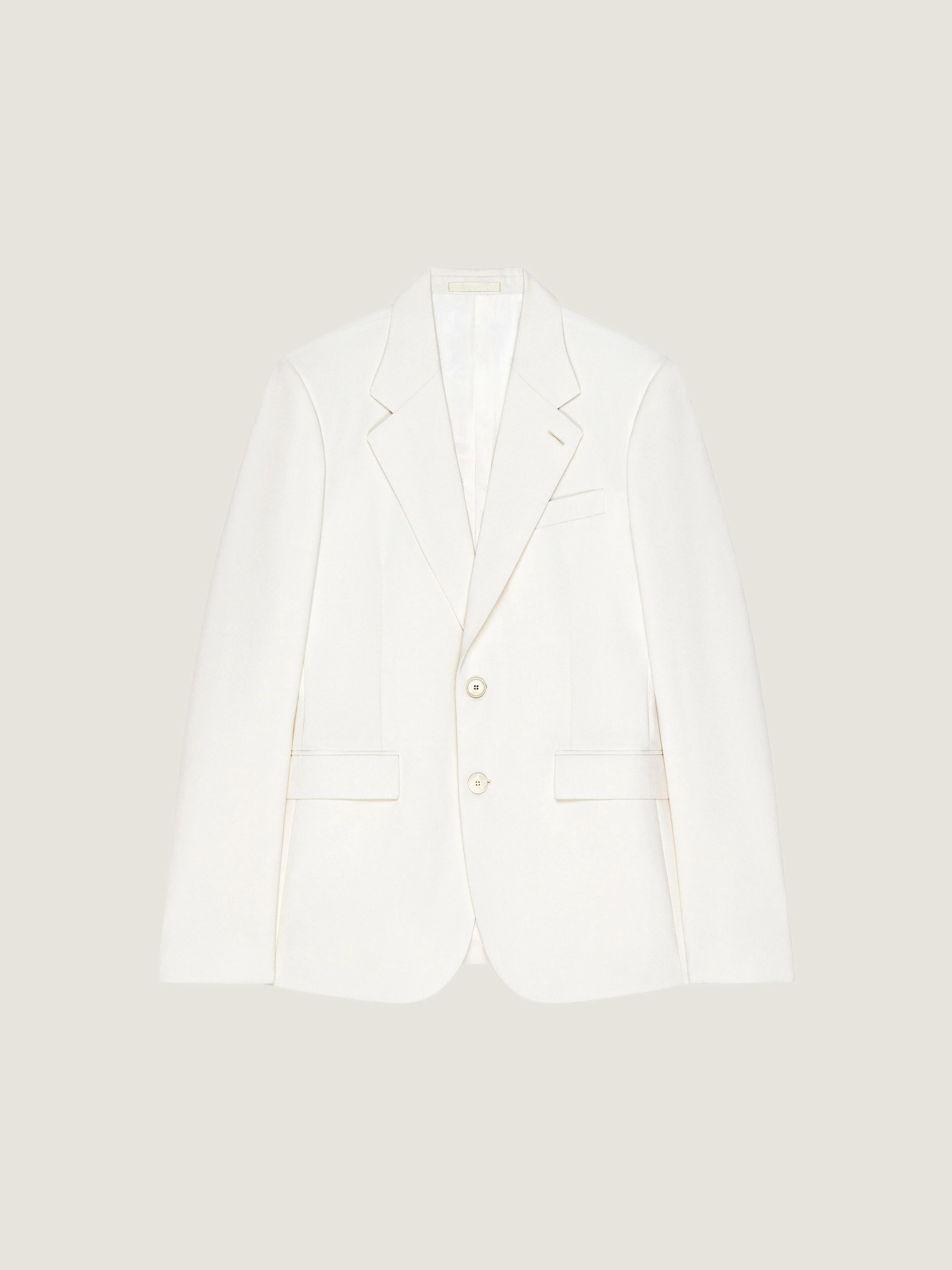 SINGLE-BREASTED FITTED JACKET IN WOOL AND MOHAIR - 1