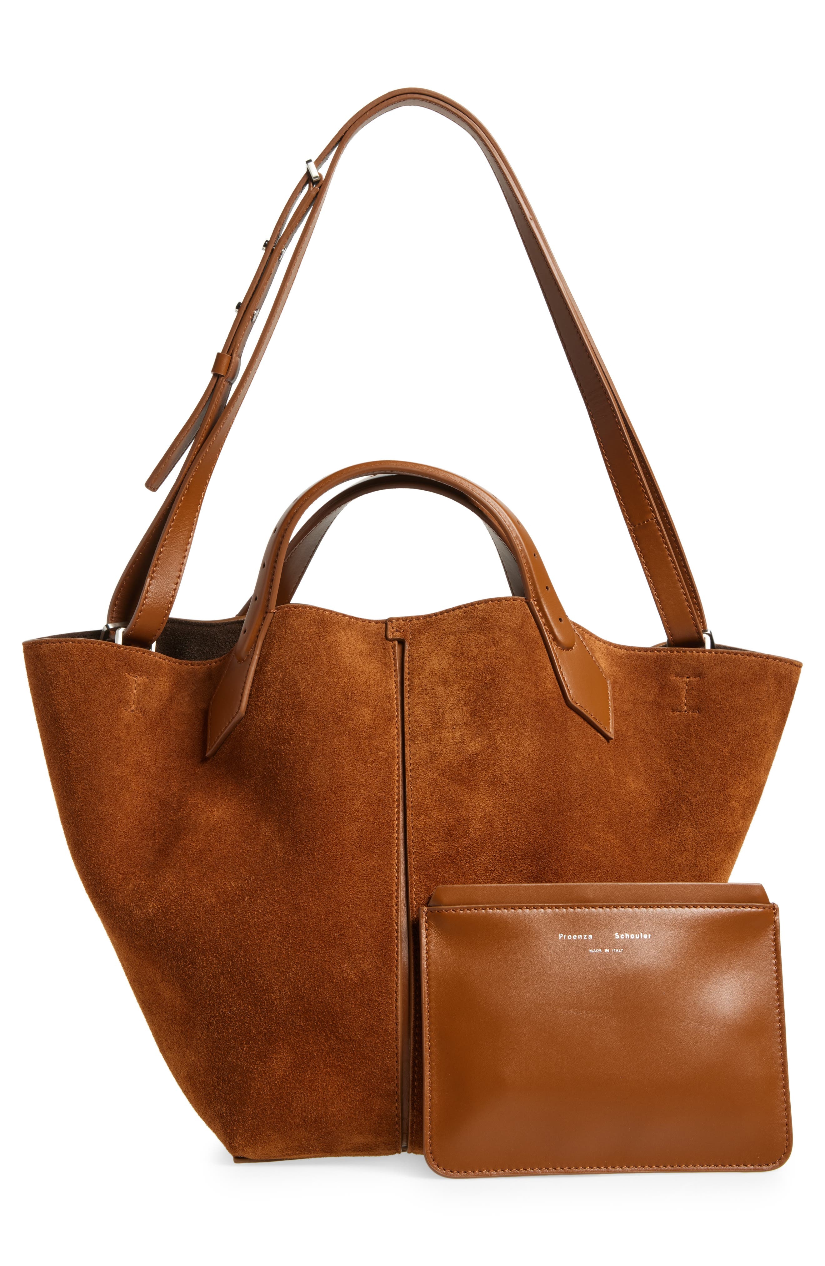 Proenza Schouler Large Chelsea Suede Tote in Saddle at Nordstrom - 3