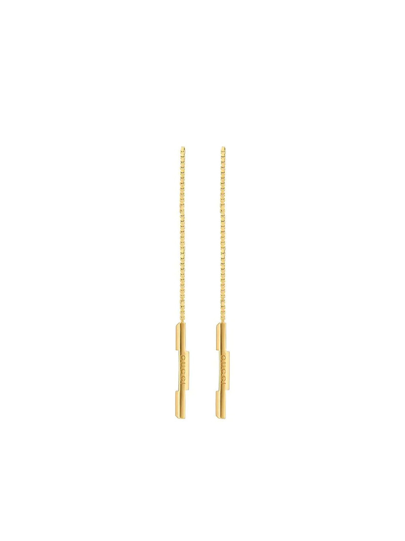 18kt yellow gold Link to Love threader earrings 1