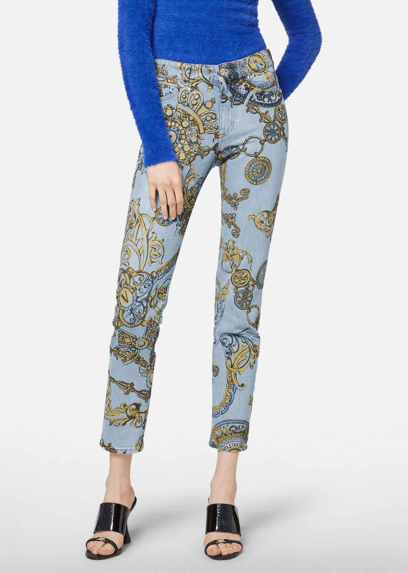 VERSACE JEANS COUTURE Regalia Baroque Print Slim Jeans outlook