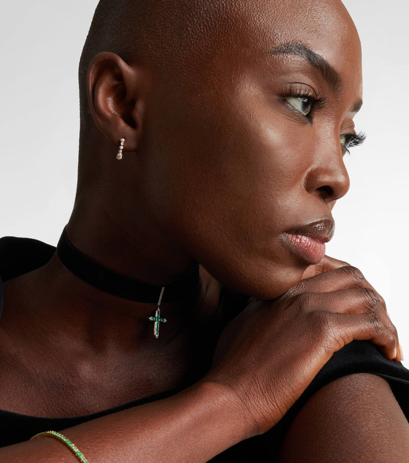 MATEO 14kt gold (585/1000) earrings with diamonds and pearls outlook