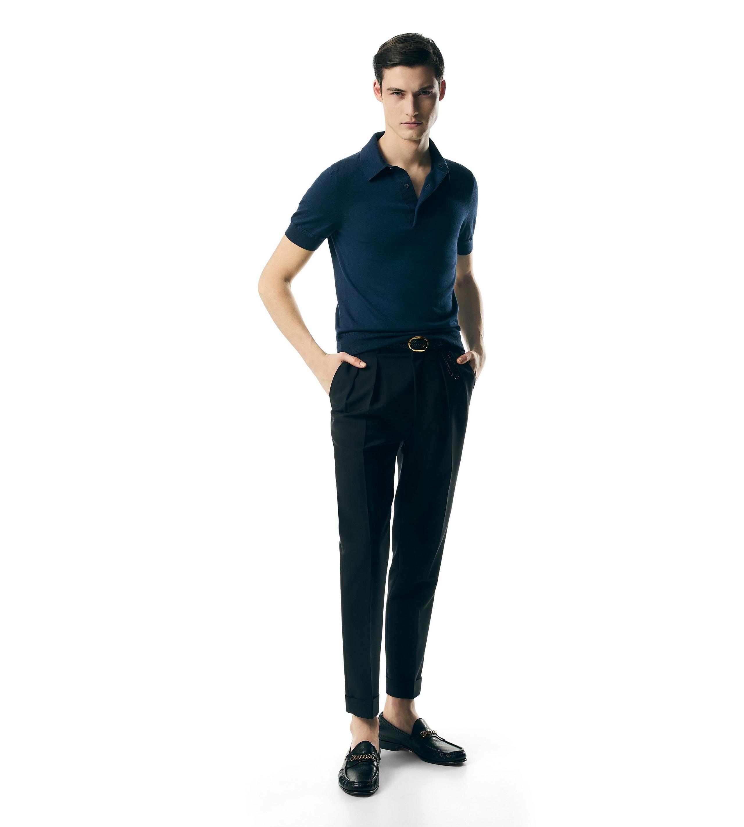 FINE GAUGE CASHMERE SILK POLO - 2