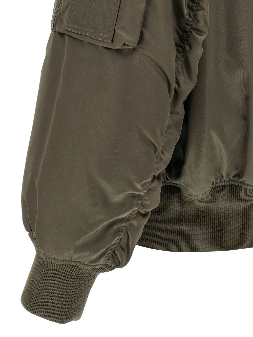 ribbed-cuff bomber jacket - 4