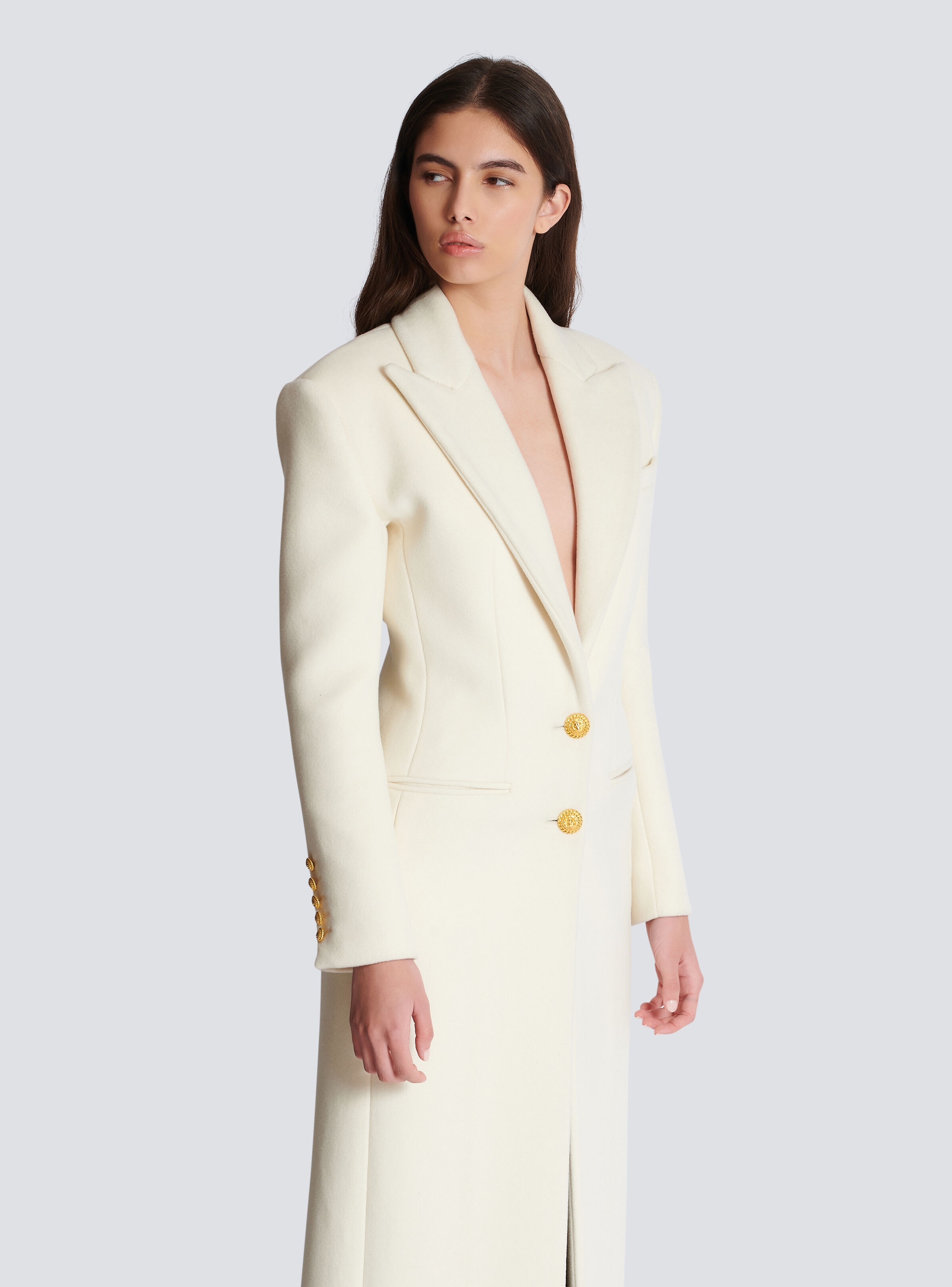 Long wool and cashmere coat - 6