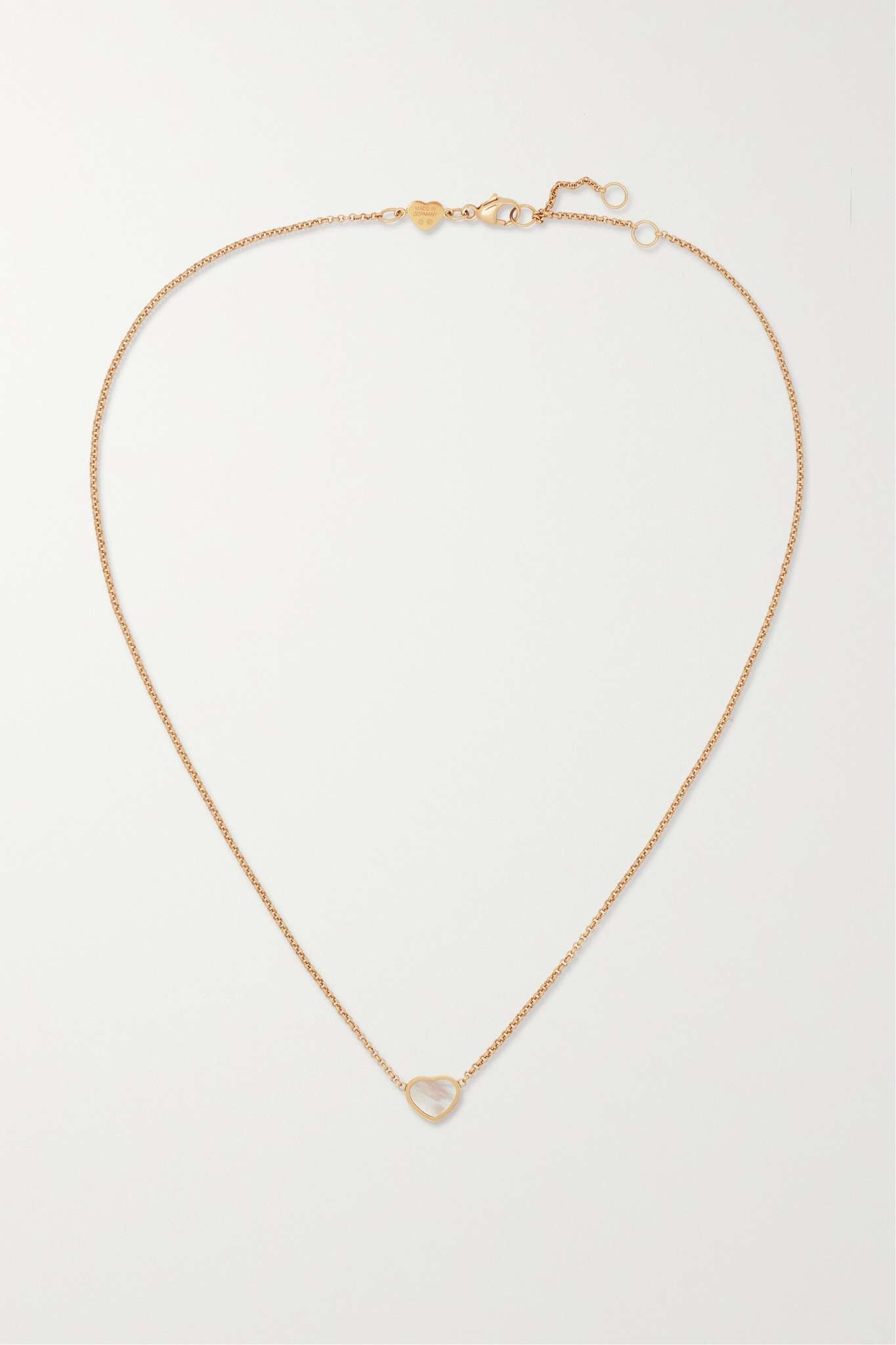My Happy Hearts 18-karat rose gold mother-of-pearl necklace - 4