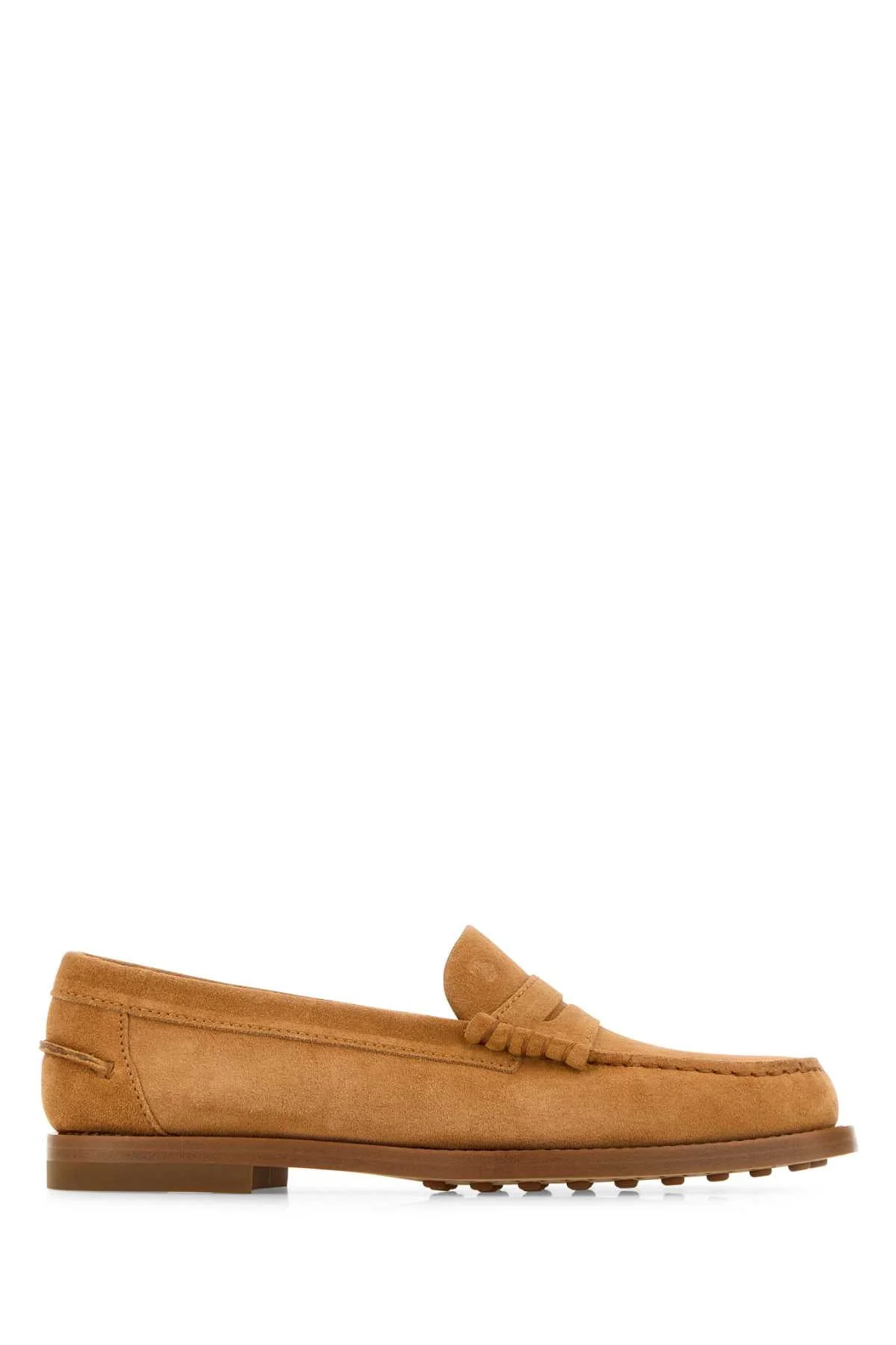 Tod's Women Camel Suede Loafers - 1