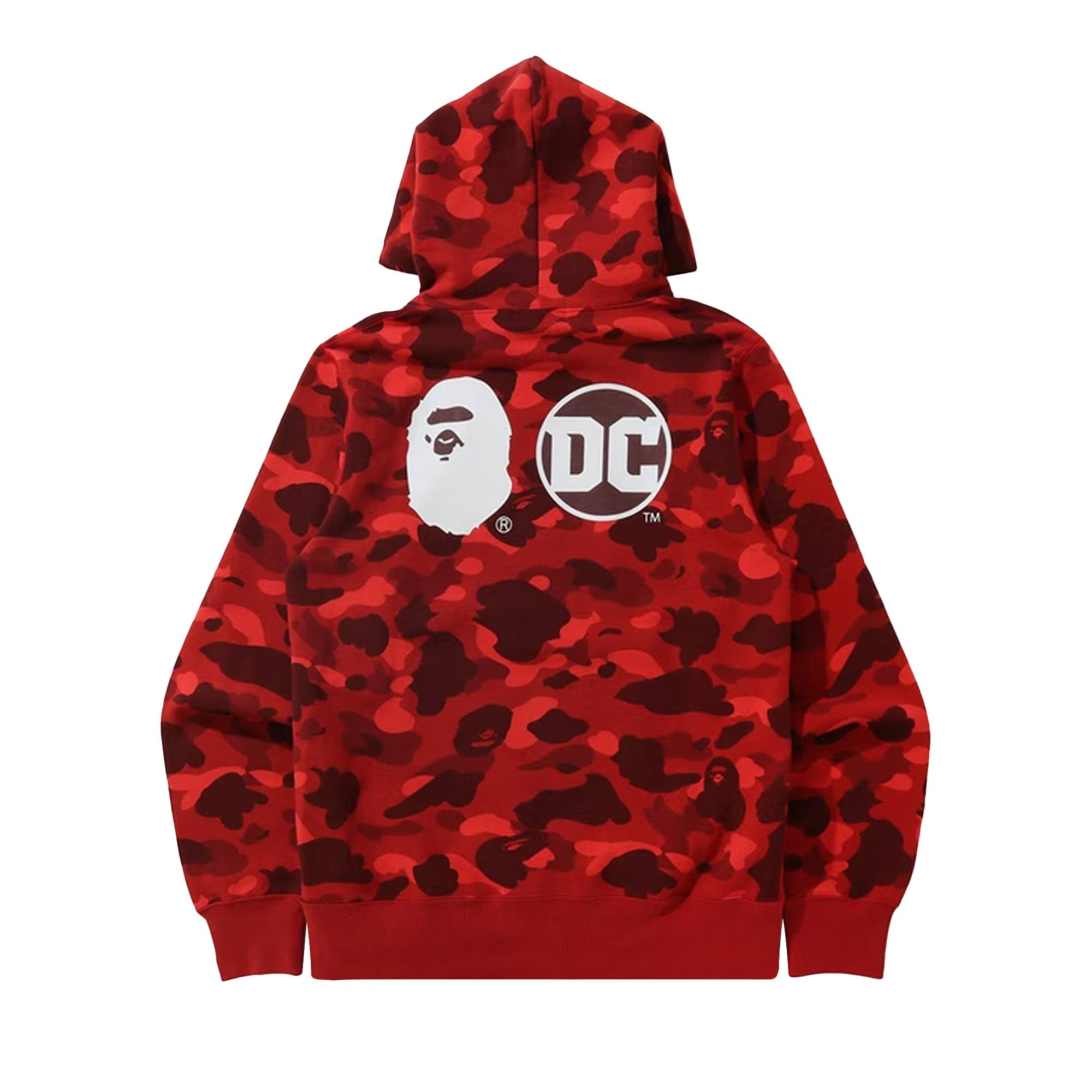 BAPE x DC Superman Camo Pullover Hoodie 'Red' - 2