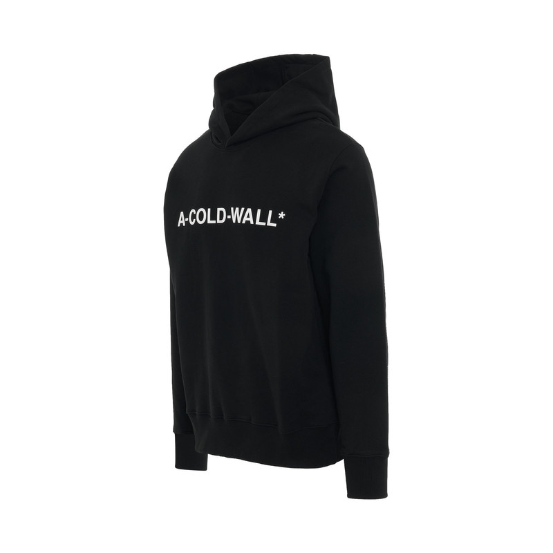 A-COLD-WALL* Essential Logo Cotton Hoodie in Black outlook