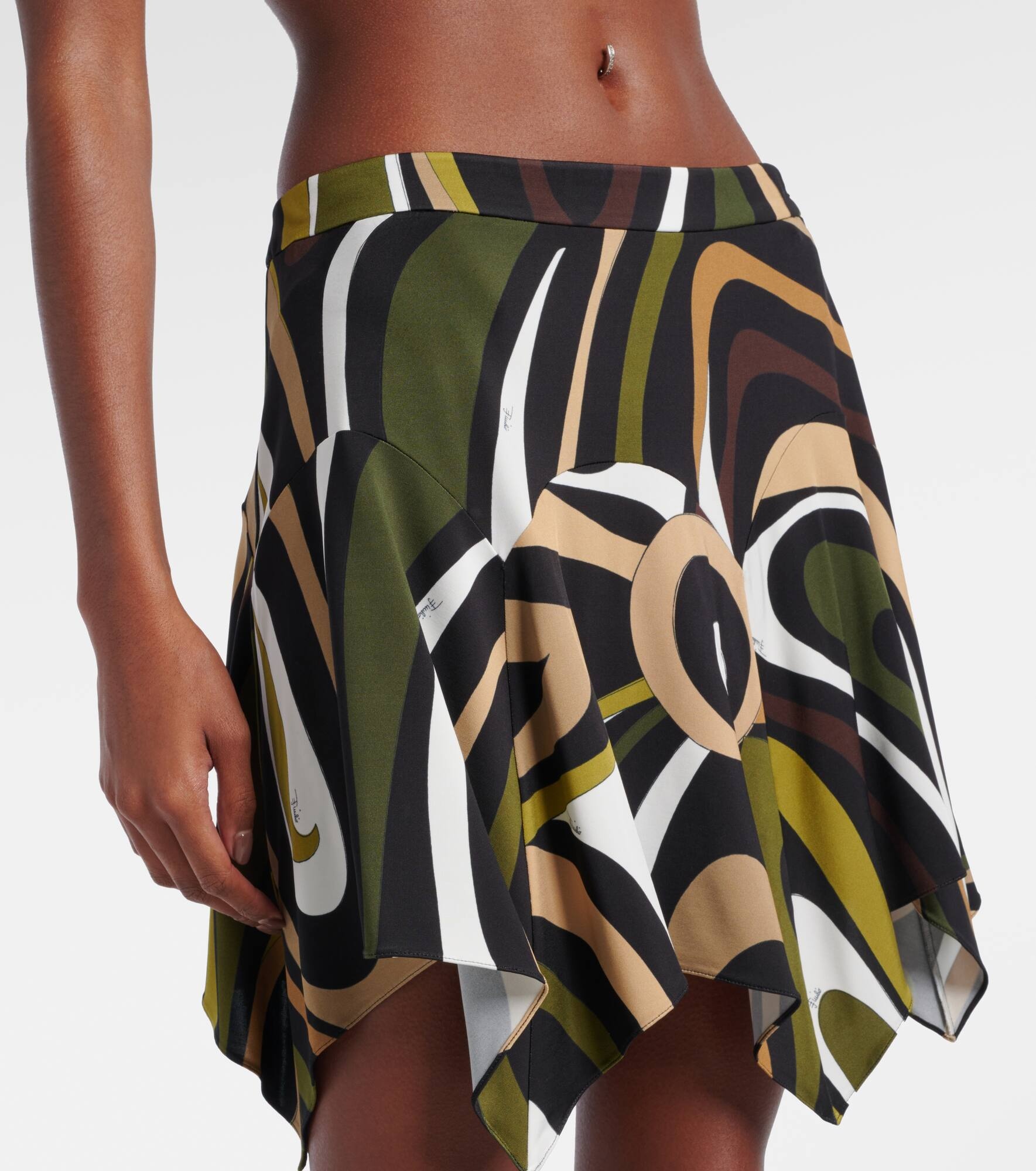 Marmo asymmetric satin jersey miniskirt - 4