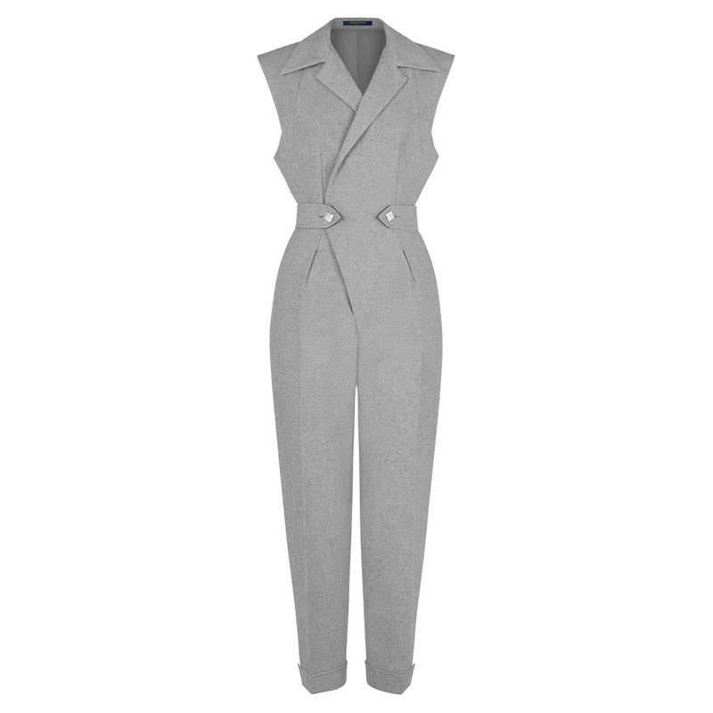 Cashmere-Blend Flannel Tailored Jumpsuit  1