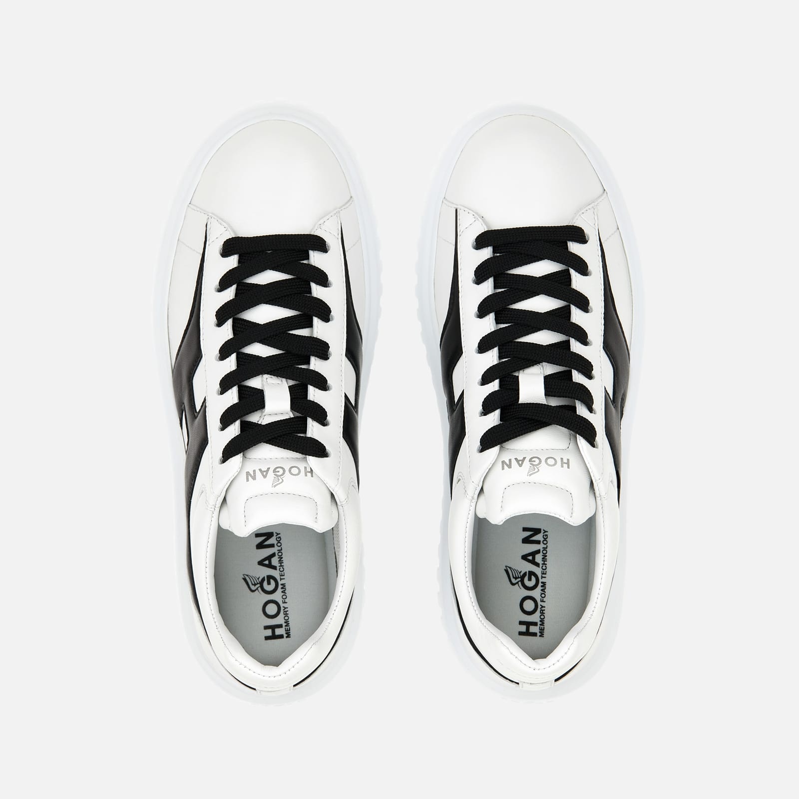 HOGAN Sneakers Hogan H-Stripes Black White | REVERSIBLE
