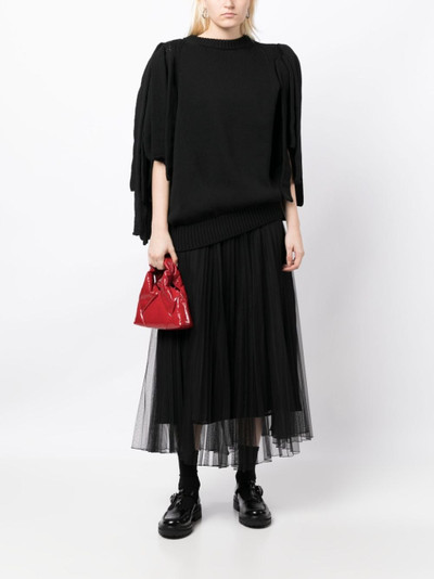 Comme Des Garçons layered-sleeve chunky-knit jumper outlook