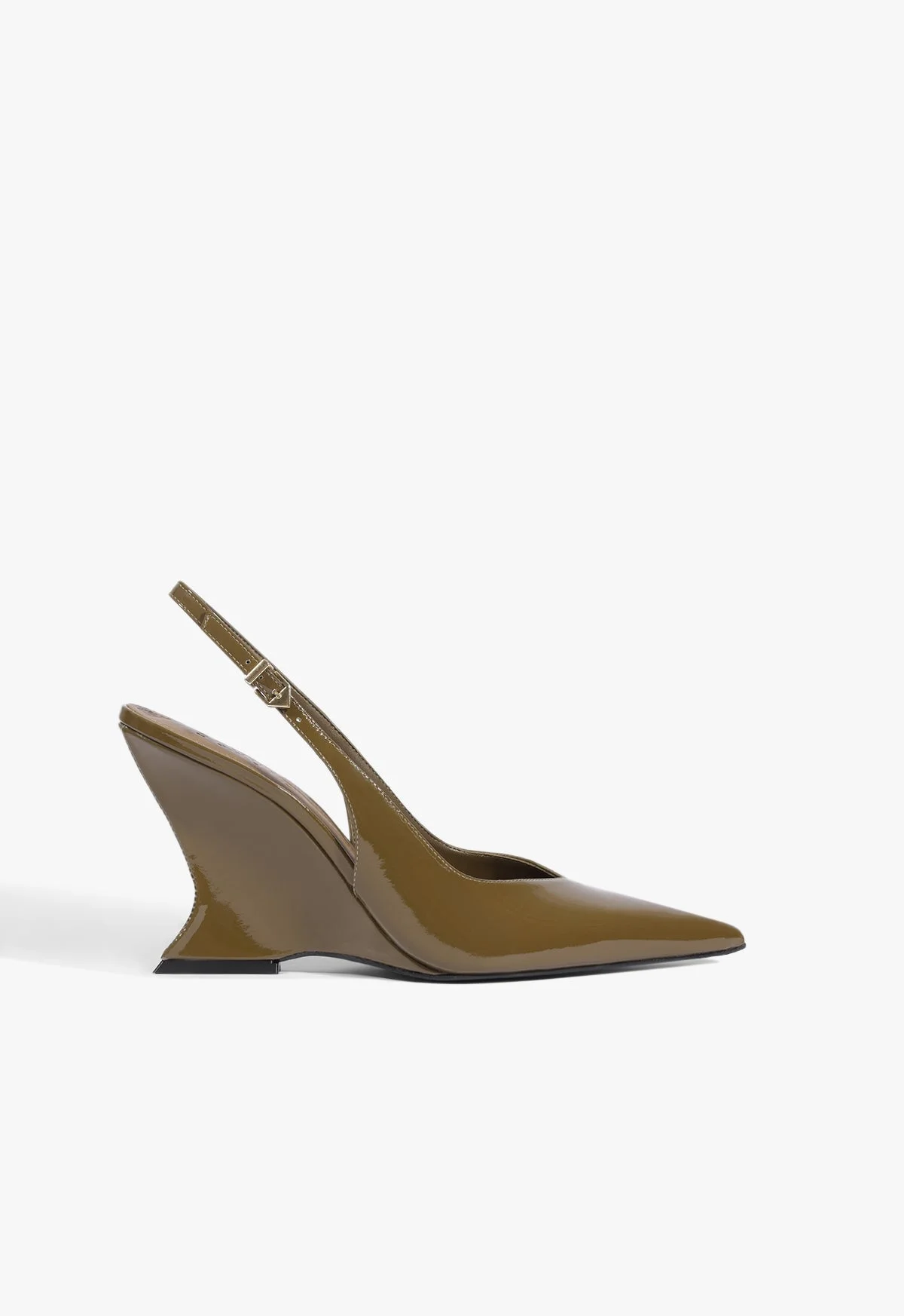 Siena Buckle Patent Leather Pump - 1