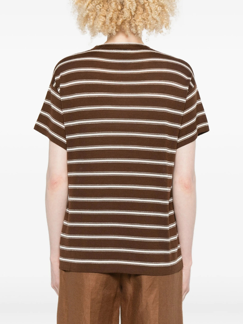 Brunello Cucinelli Striped Crew Neck T-shirt 4