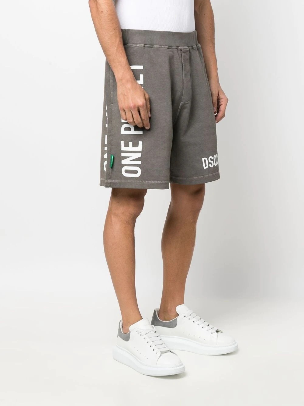 logo-print track shorts - 3