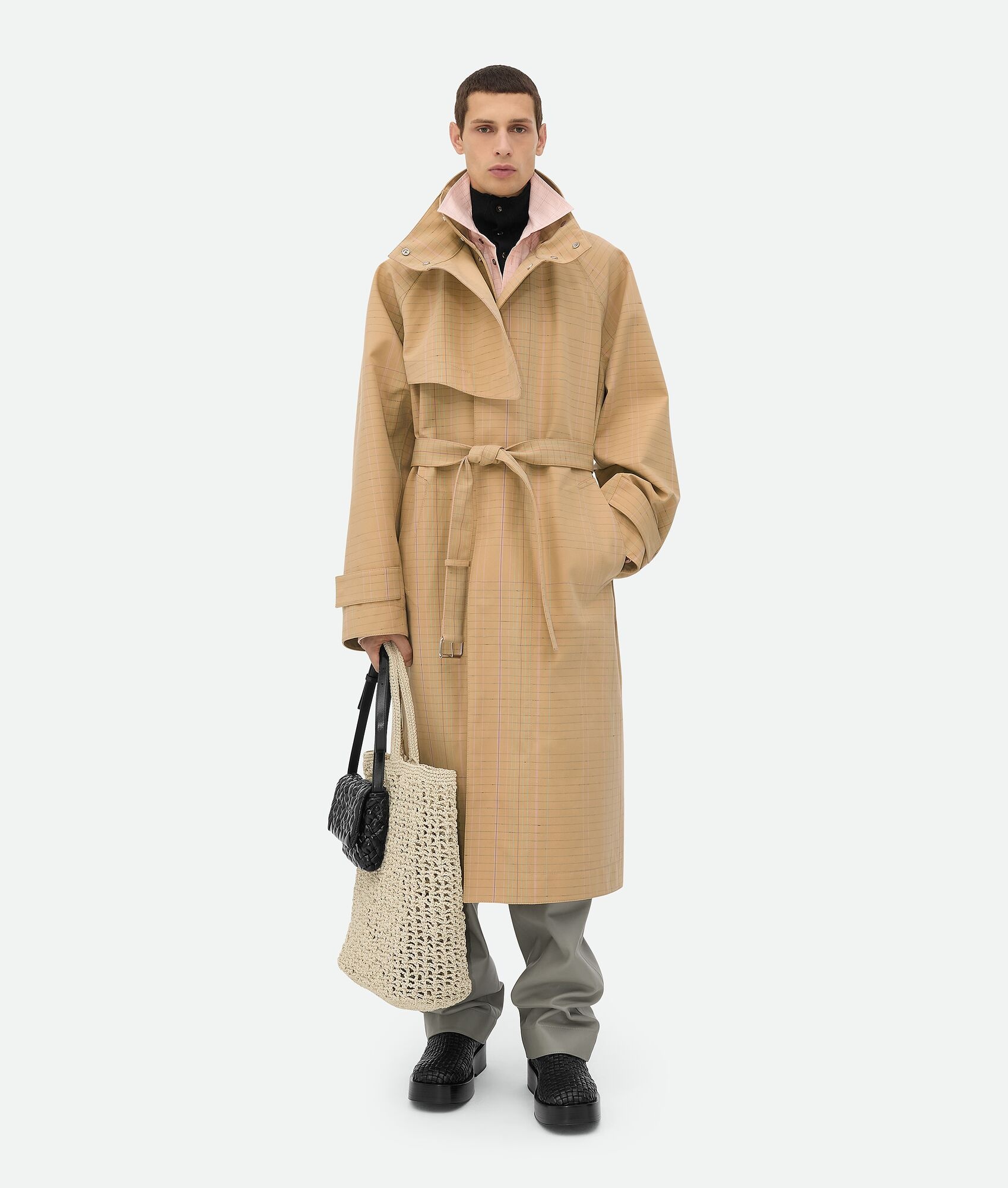 Notebook Wool Cotton Trench Coat - 1