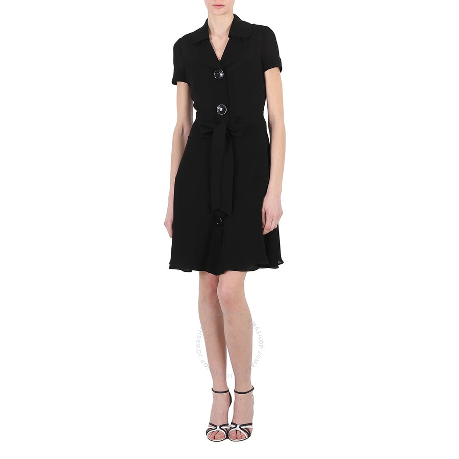 Moschino Ladies Black Short-Sleeved Mini Shirt Dress - 3