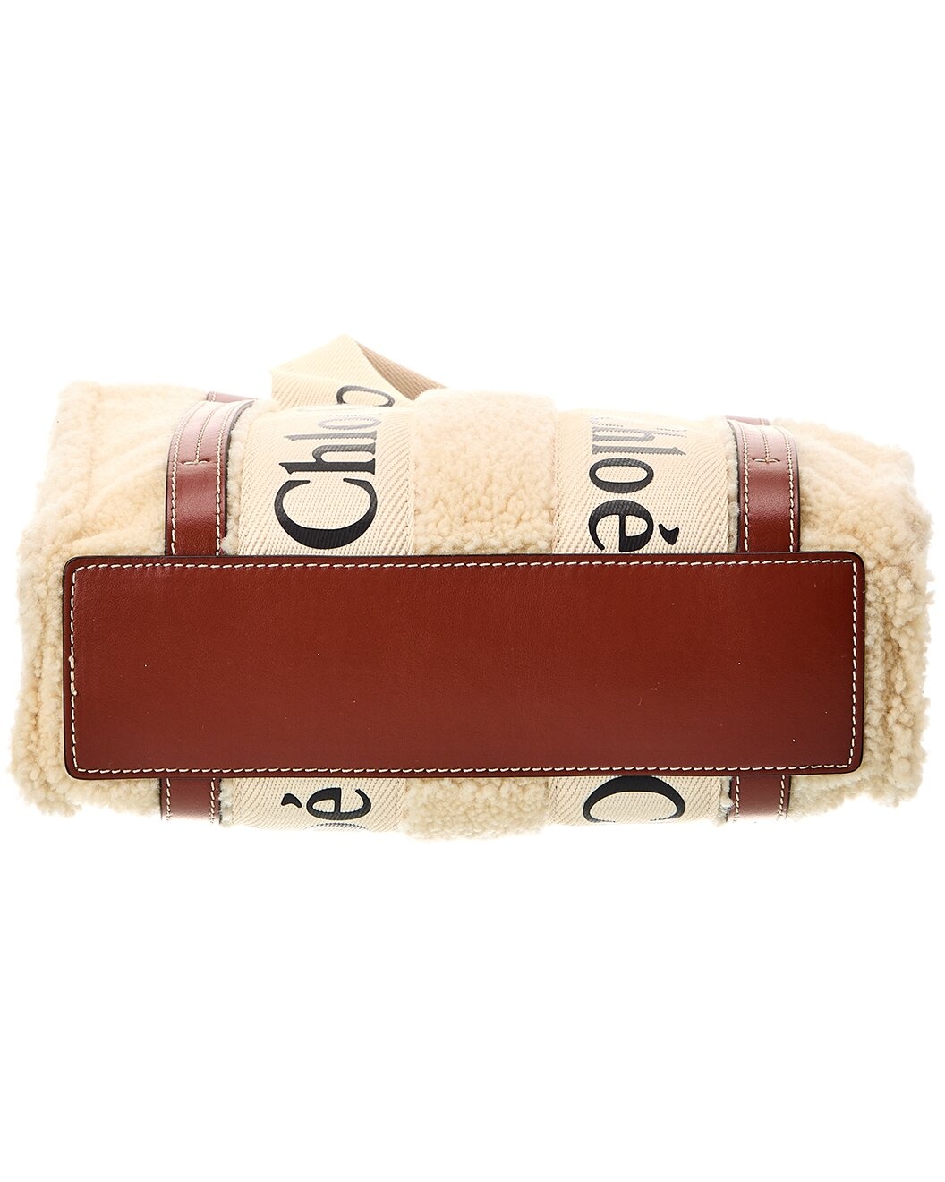 Chloé Woody Small Shearling & Leather Tote (Authentic Pre-Owned) - 3