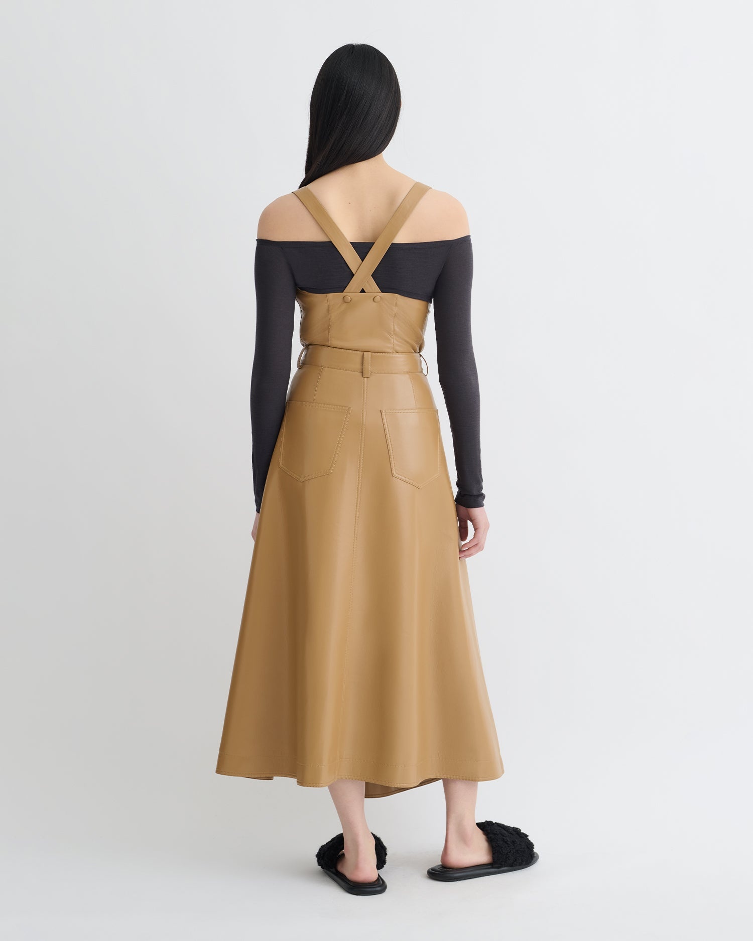 Wool Jersey and Okobor™ Alt-Leather Top - 3