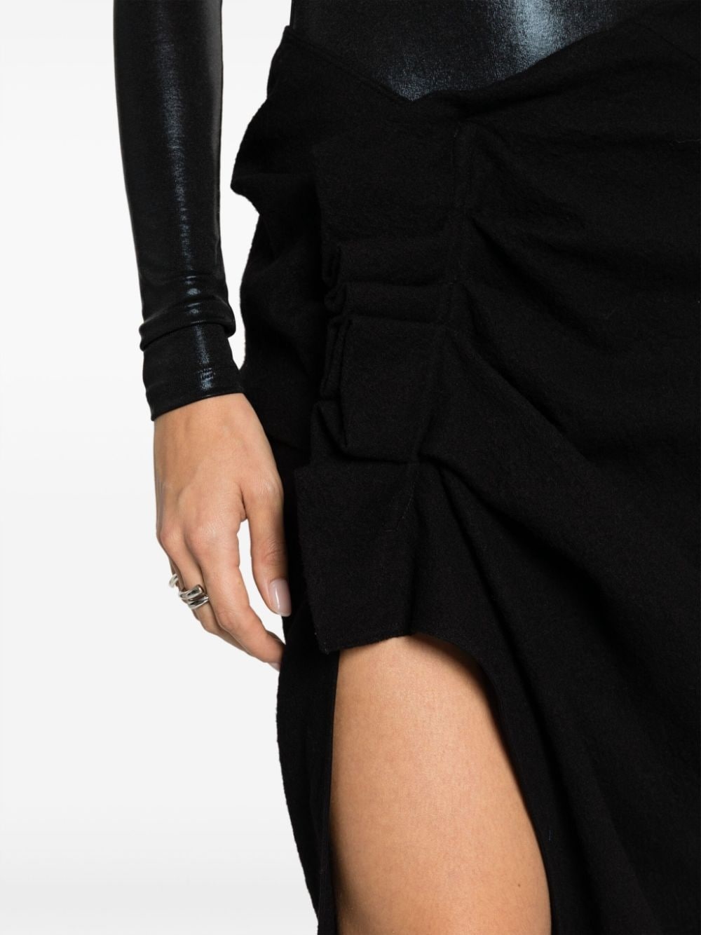 virgin wool maxi skirt - 5