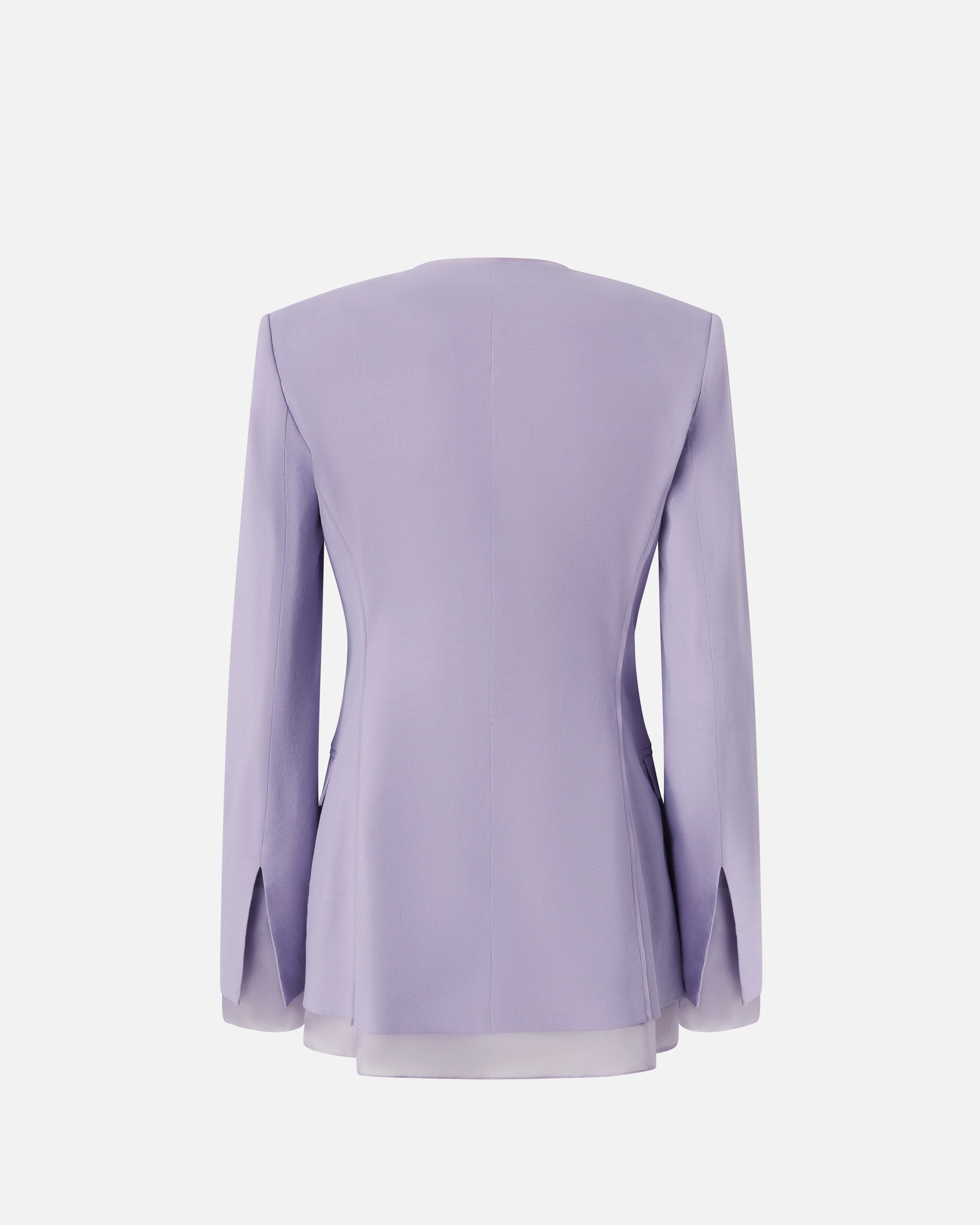 ELEGANT LINEN AND SILK ORGANZA BLAZER - 6