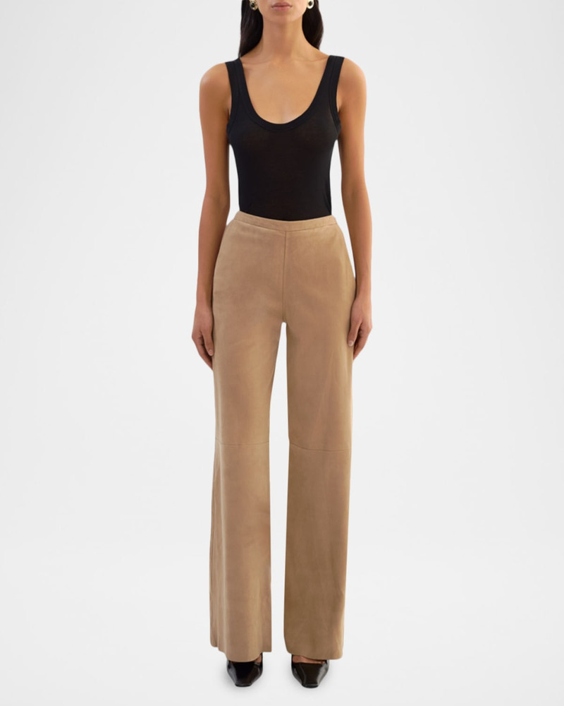 LAMARQUE Elise Suede Wide-Leg Pants outlook