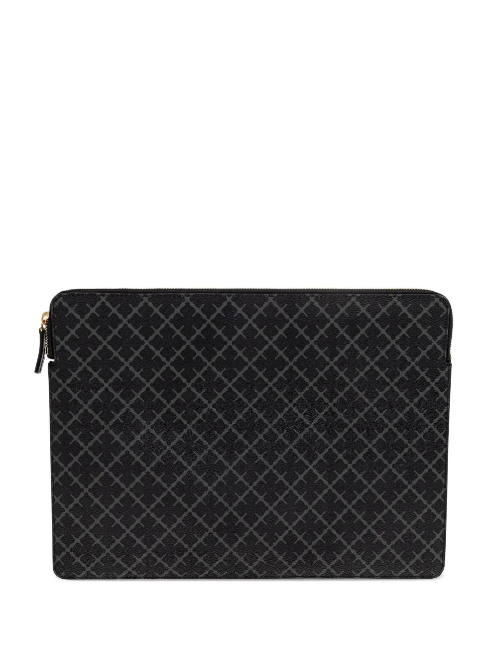 monogram-pattern zip laptop bag - 1