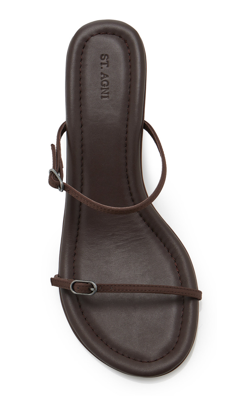 ST. AGNI Petit Belt Detail Wedge brown outlook
