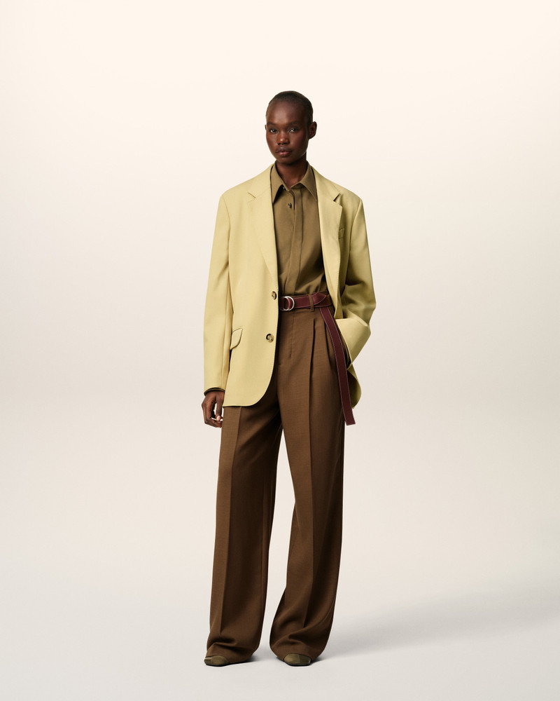 AMI Paris GREEN WOOL LOOSE SINGLE BREASTED JACKET outlook