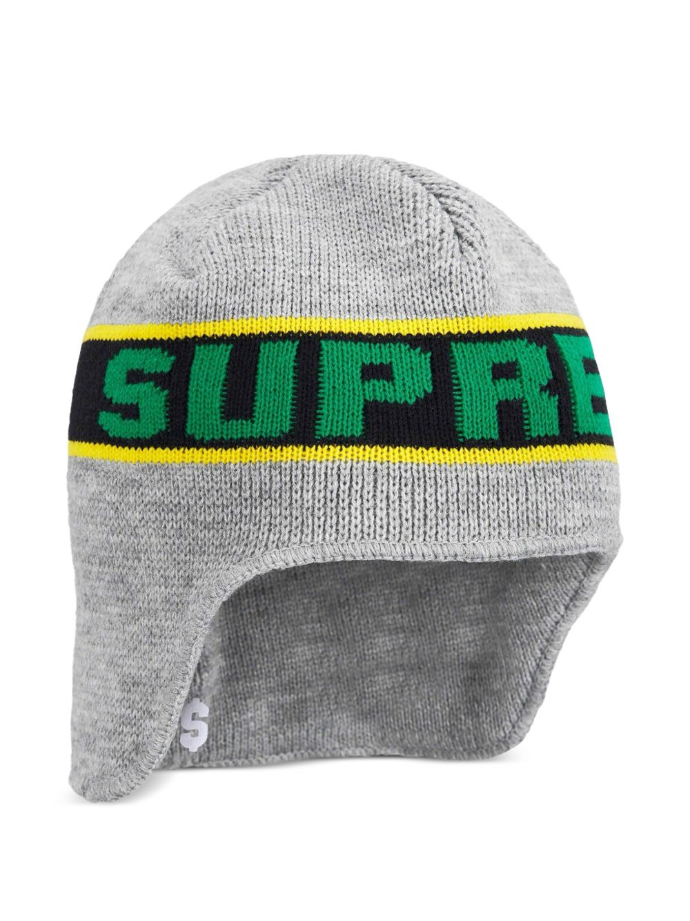 logo-jacquard ear-flap beanie - 2