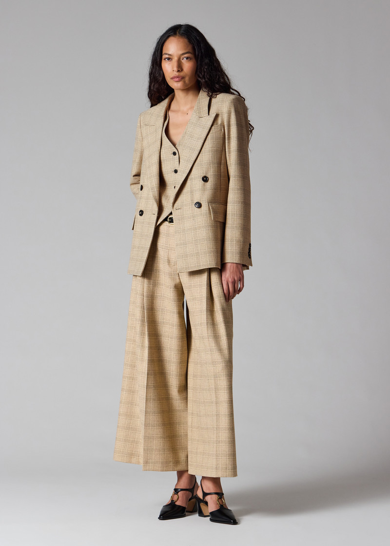 Women's Stone Check Waistcoat 5