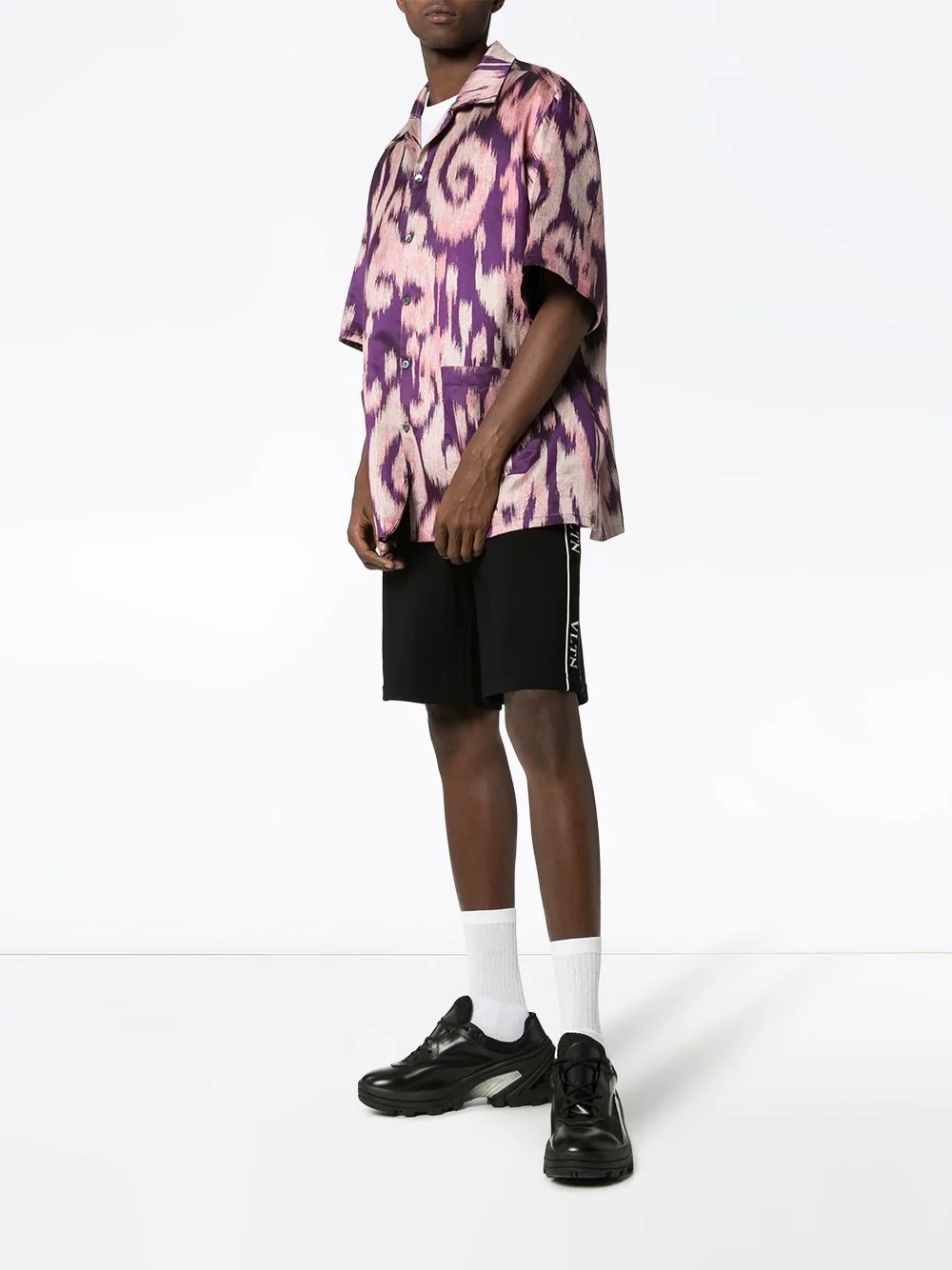 VLTN logo-striped track shorts - 2