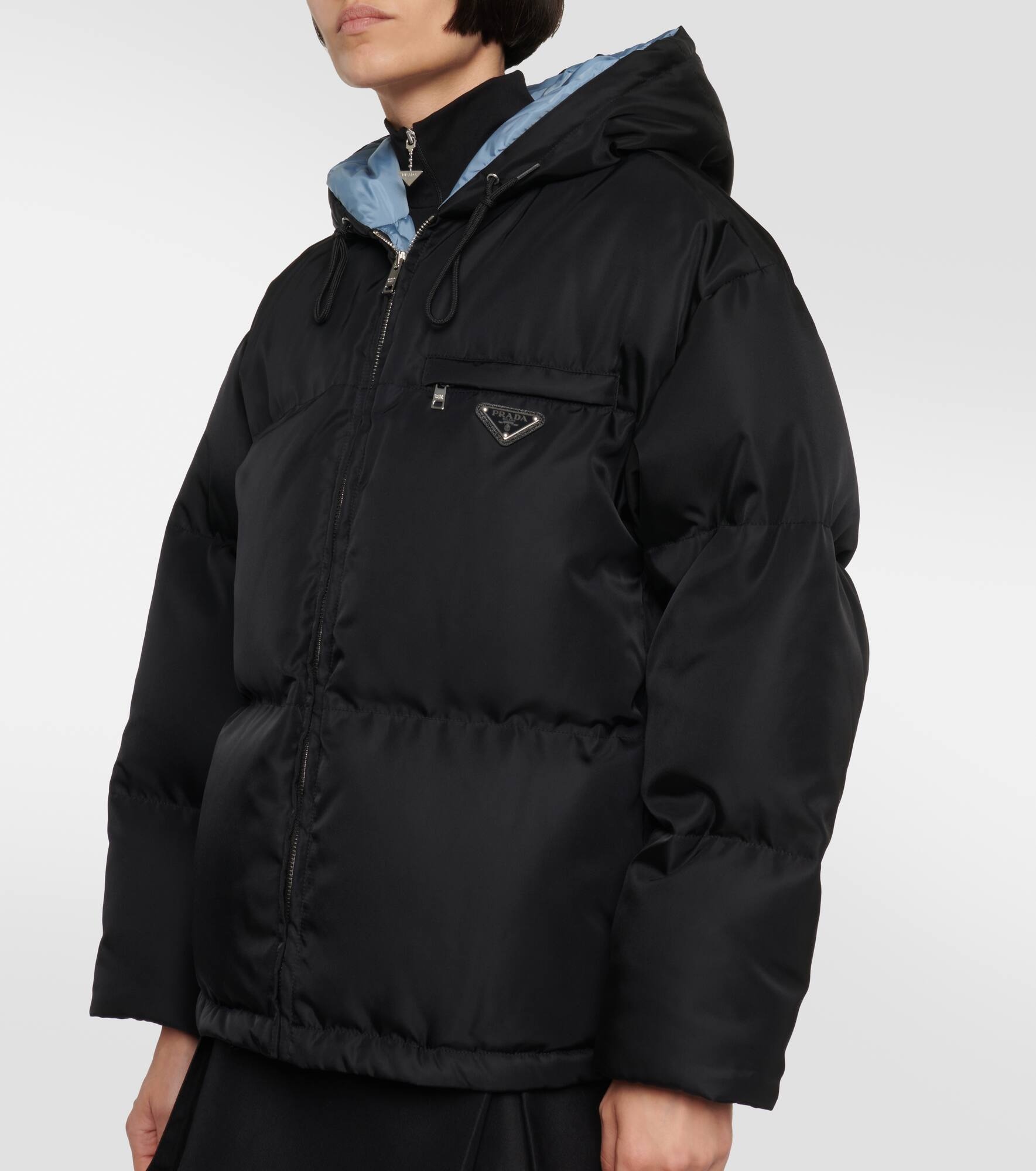 Re-Nylon gabardine down jacket - 6