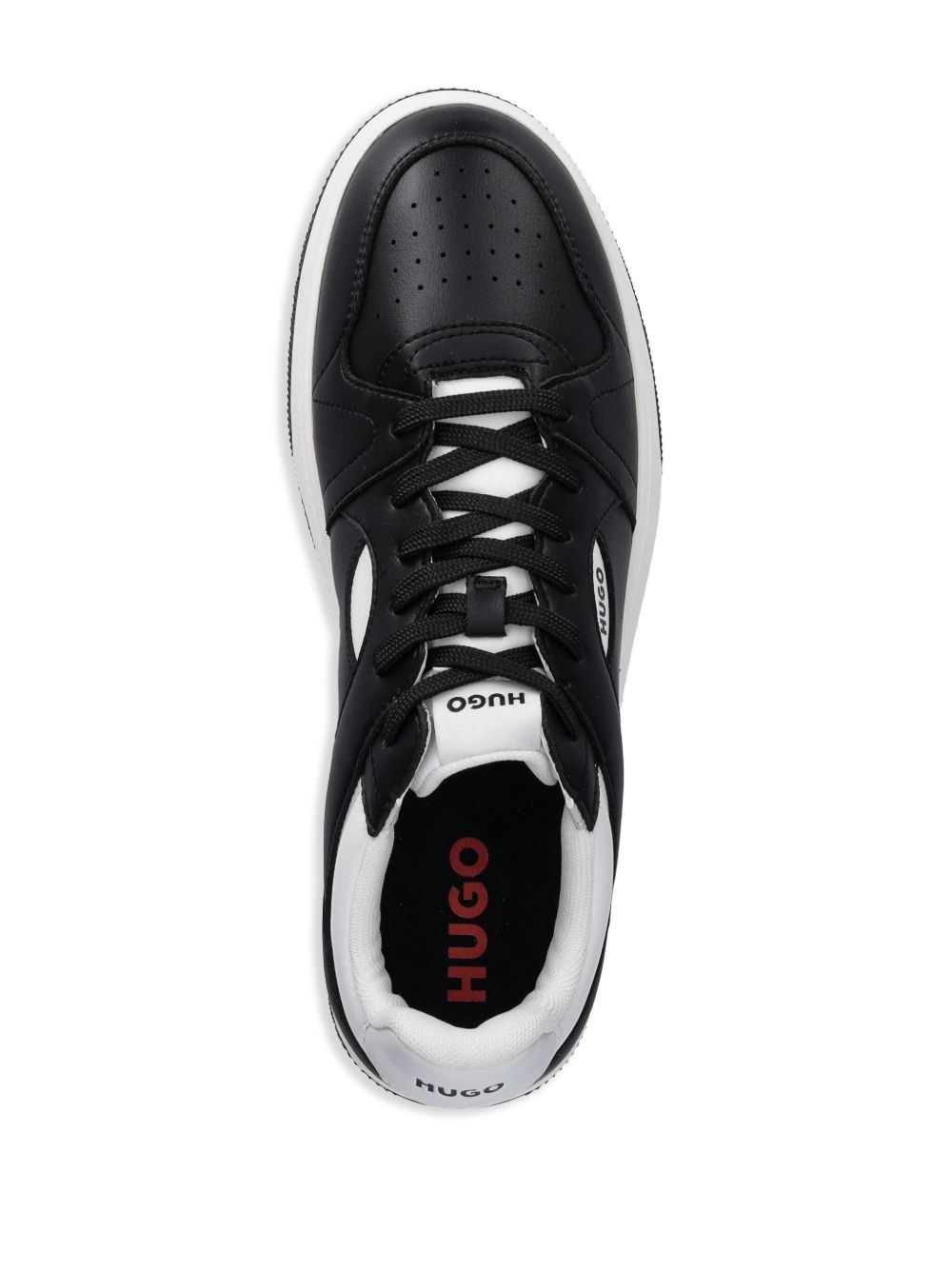 faux-leather sneakers - 4