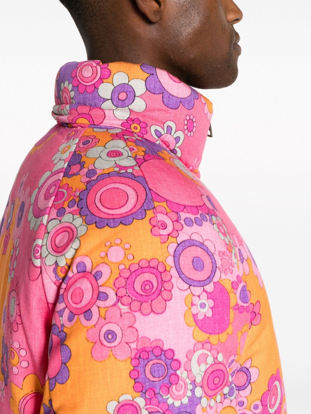 floral-print padded jacket - 6
