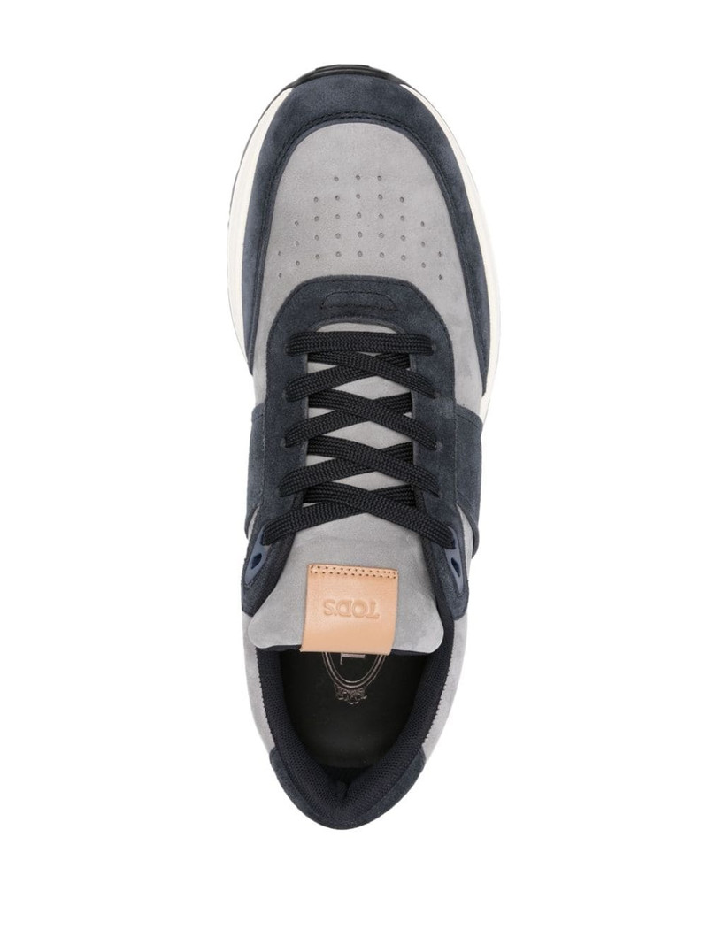 panelled suede low-top sneakers 4