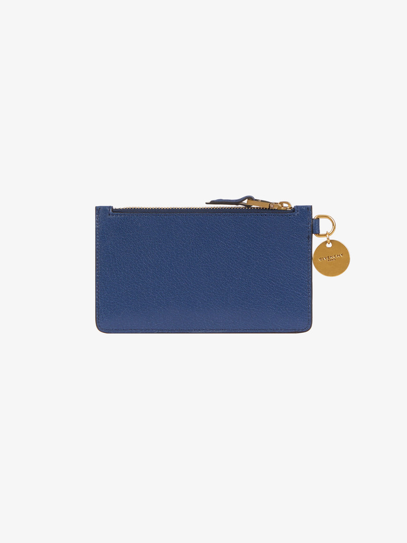 Givenchy Two-toned GV3 zipped card holder in leather outlook