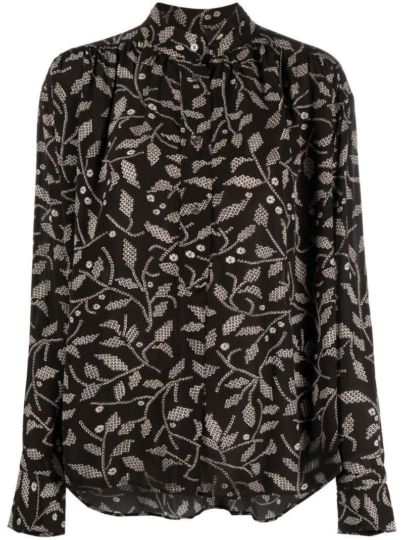 floral-print blouse - 1