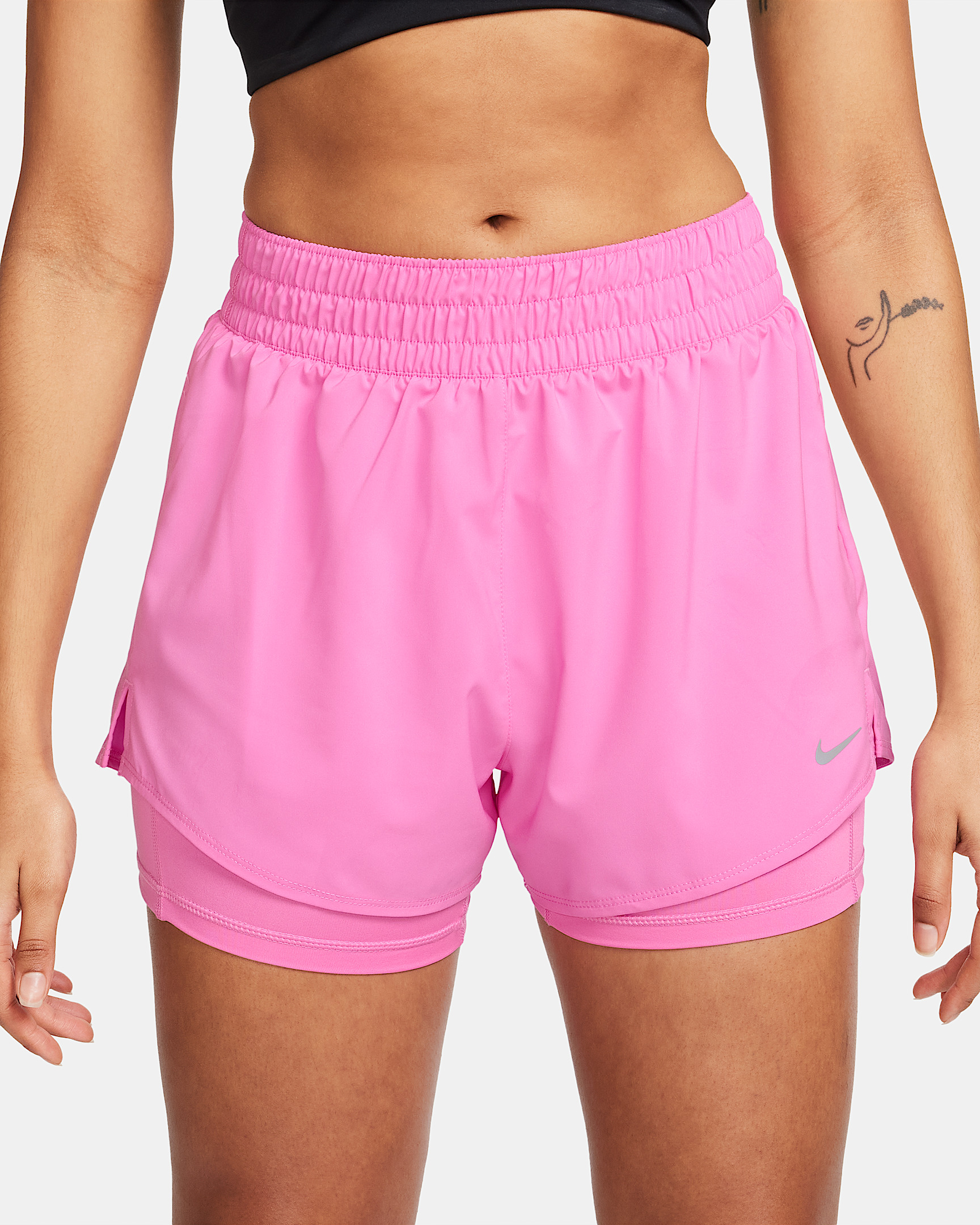 Nike One Women's Dri-FIT High-Waisted 3" 2-in-1 Shorts - 2