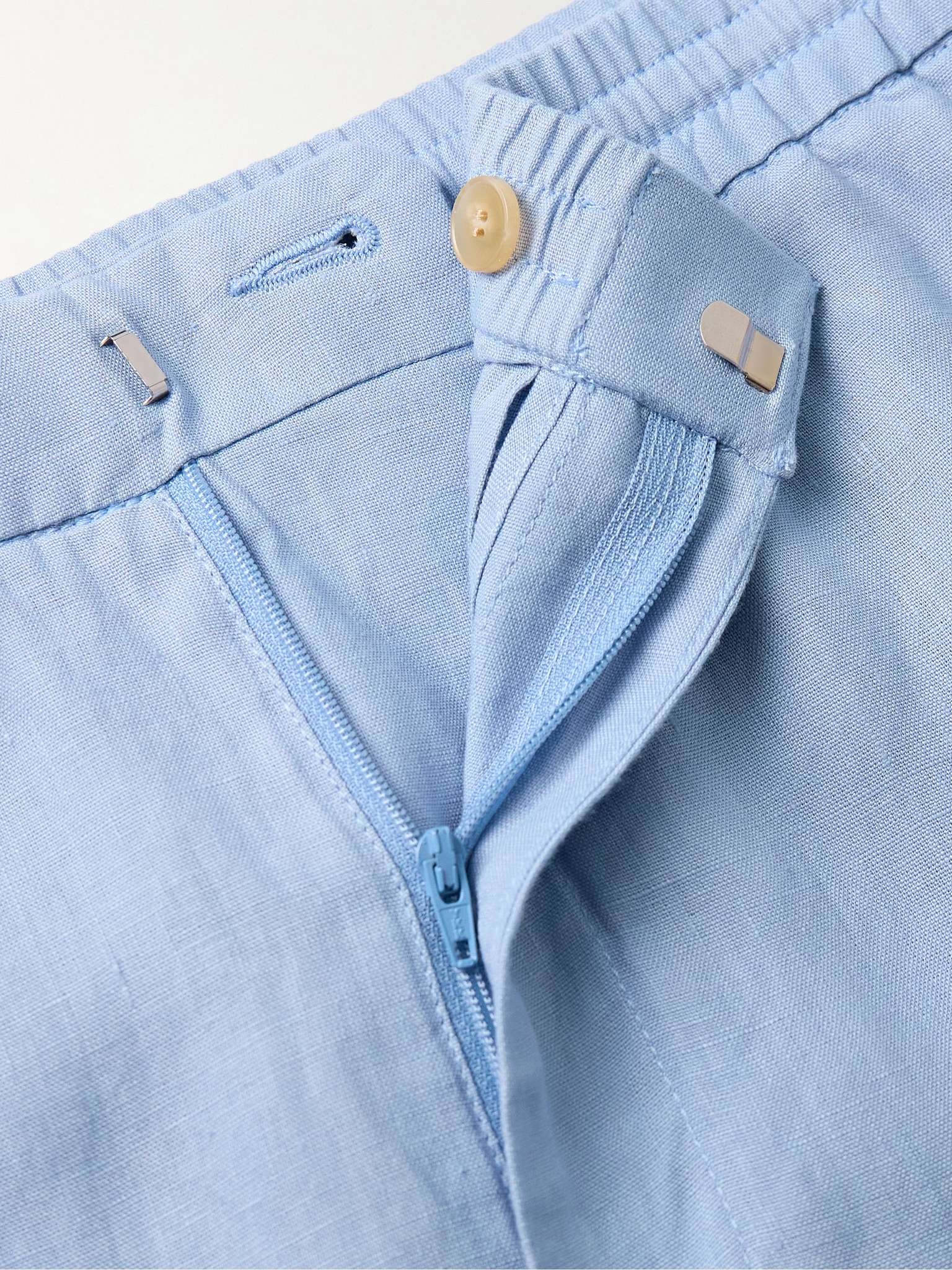 Straight-Leg Linen Drawstring Shorts - 4