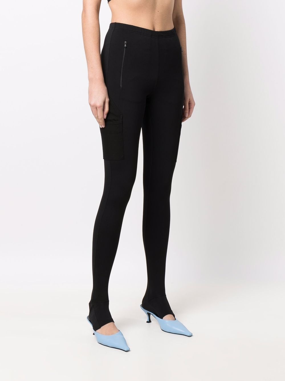 multi-pocket slip-on leggings - 3