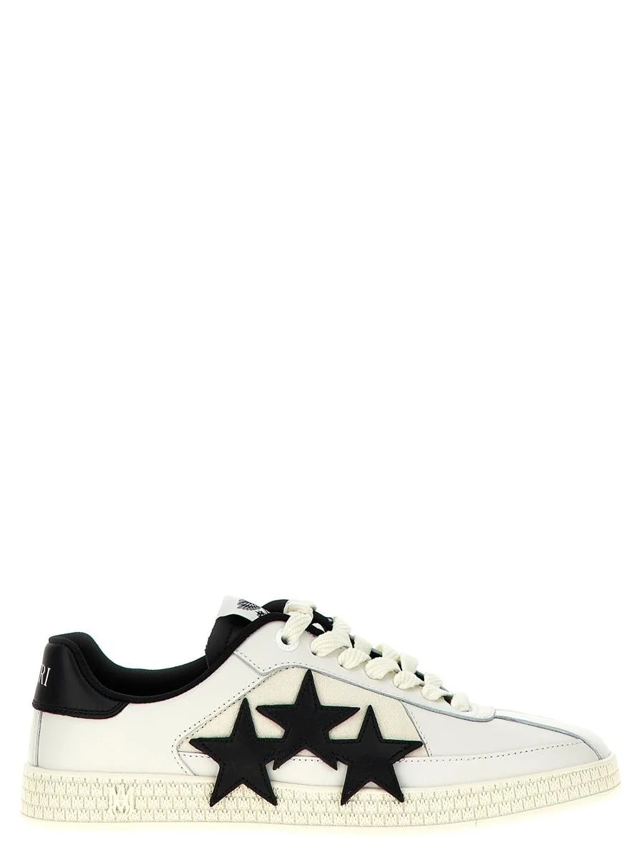 Amiri 'Pacific' Low Top Sneakers With Star Patch On The Side And Logo Patch On The Tongue In Leather - 1