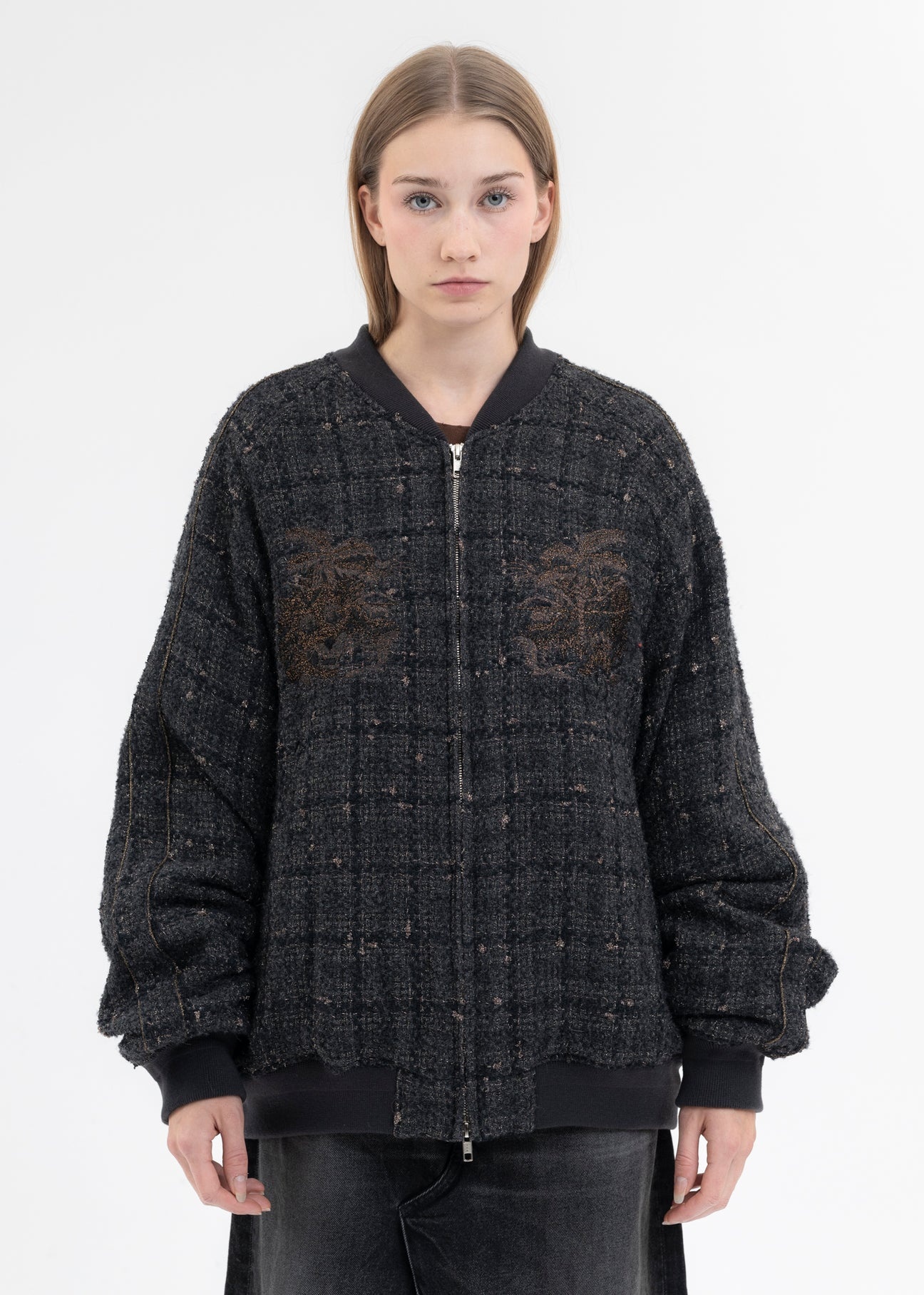 doublet BLACK TWEED SOUVENIOR JACKET | REVERSIBLE