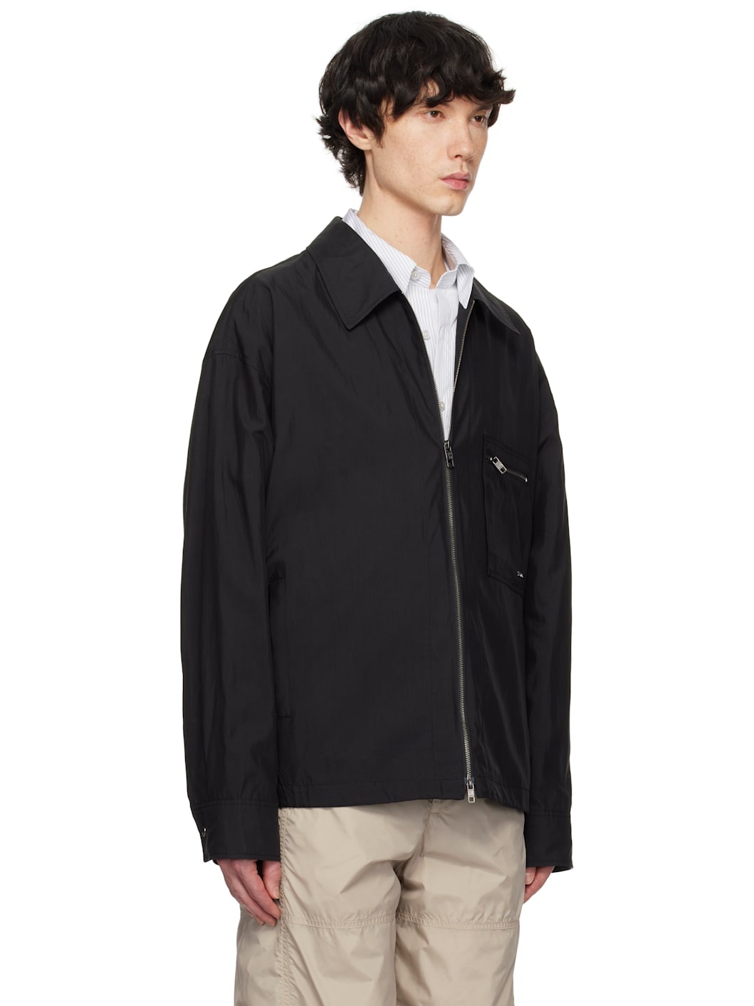 Black Zip-Up Jacket - 2